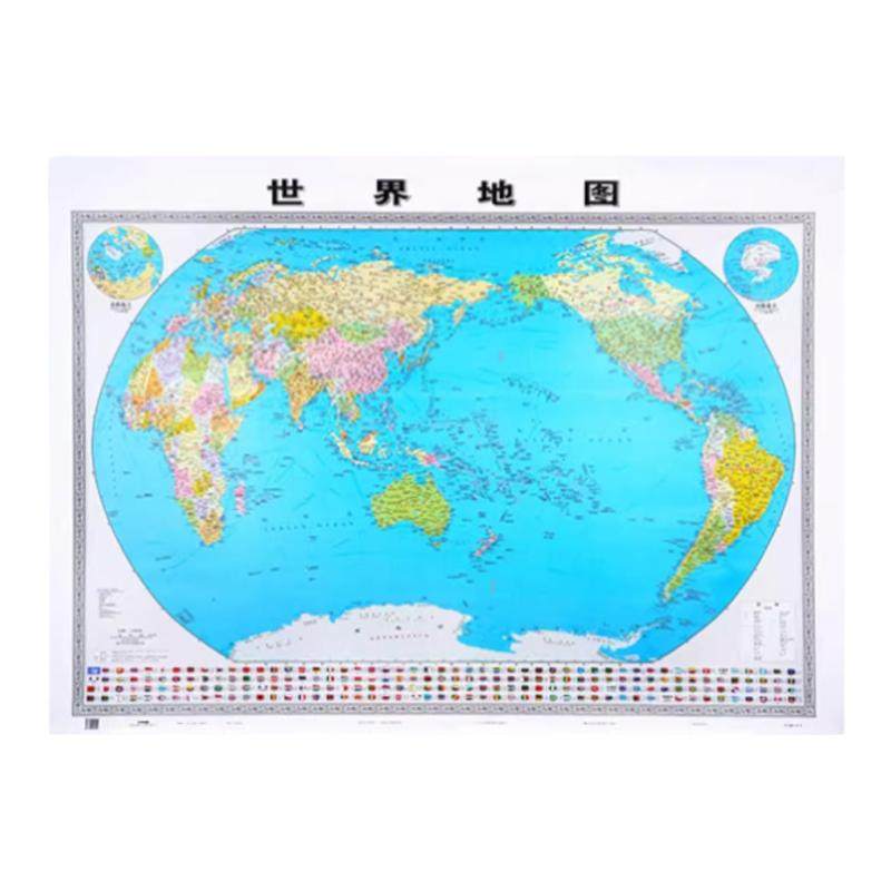 2025中国世界地图1.5*1.1米超大高清商务防水墙贴办公室背景墙