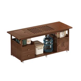 移动边几茶桌客厅沙发茶几家用非实木茶车烧水壶一体式茶水柜推车