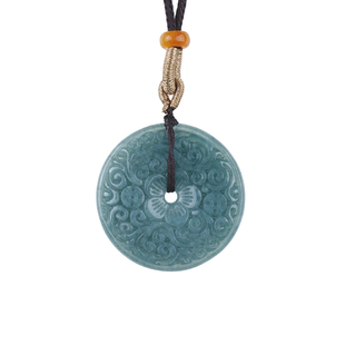 玄灵阁天然A货翡翠平安扣吊坠男女款玉石项链挂件包挂手机钥匙扣