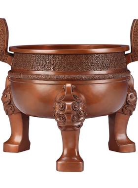 纯紫铜楚大鼎办公室开业礼品摆件