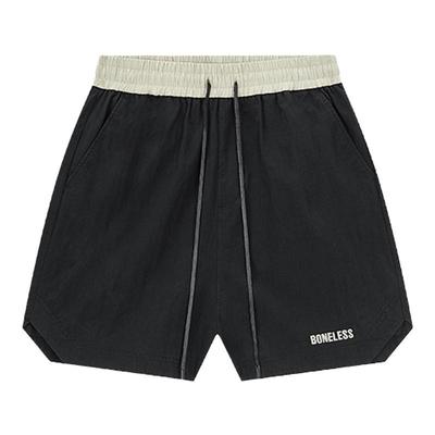 BONELESS针织斜纹基础logo短裤美式高街夏季做旧感面料休闲男女