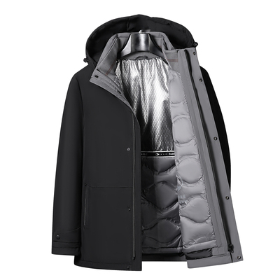 鸭鸭鹅绒中老年羽绒服男款