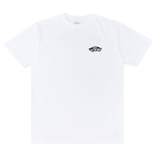 VANS范斯新款男子白色经典字母logo短袖运动休闲T恤衫VN000SYDYB2