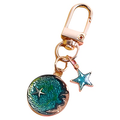 ins星星月亮独角兽钥匙扣保护套