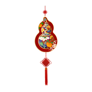 喜庆葫芦福字挂饰客厅电视背景墙挂件新中式春节乔迁家居装饰挂件