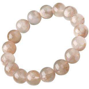 樱花玛瑙手串女东海水晶玉髓翡翠宝玉石单散珠子2025新款爆款礼物