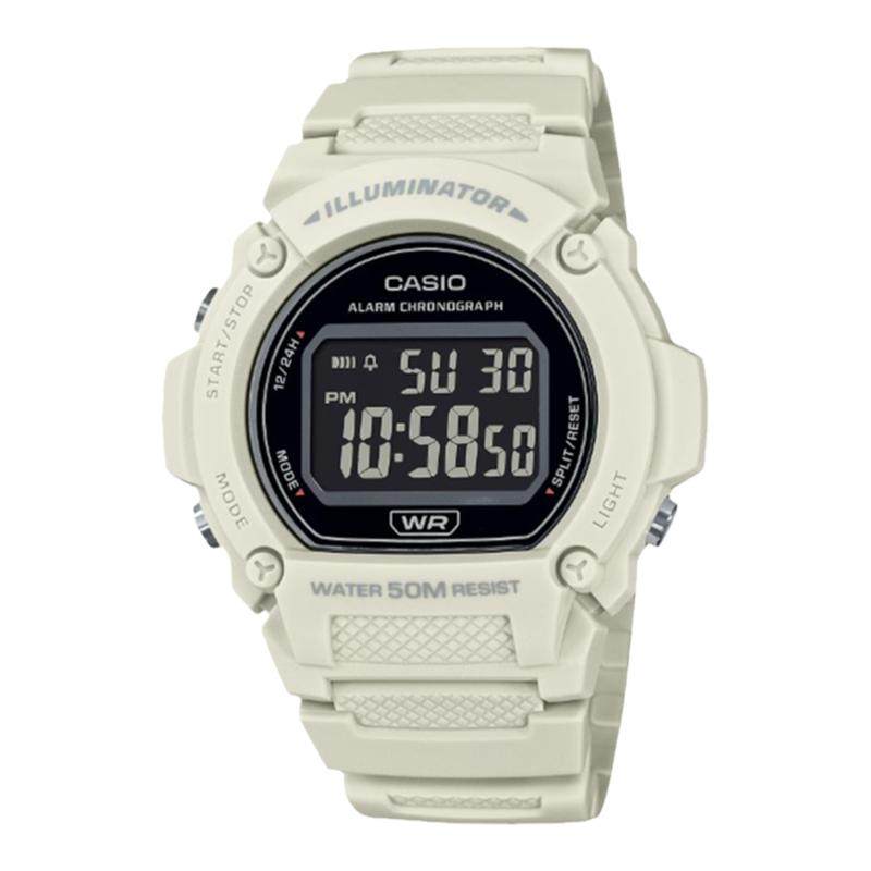 卡西欧(Casio)时尚运动学生百搭男士电子防水腕表W-219HC-2B