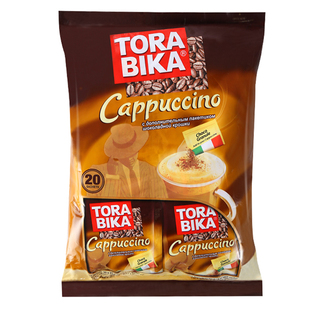 进口TORABIKA印尼意式卡布奇诺3B1 奶油拿铁速溶咖啡可可粉20小袋