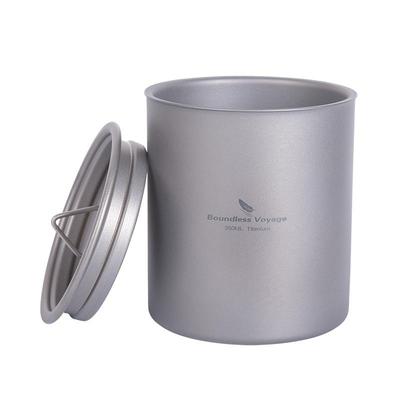 必唯纯钛水杯350ml双层防烫户外