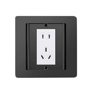 黑色双开门地插座不锈钢隐藏式五孔网络电话地面插座防水超薄隐形