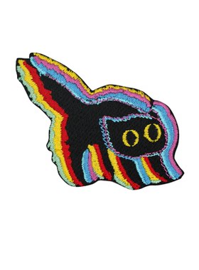 精工刺绣受惊吓的小猫布贴魔术贴