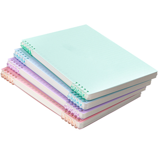 得力不硌手活页本笔记本本子a5方格本b5a4学习好物加厚初中生高中生专用横线本可拆卸网格本可平摊替芯线圈本