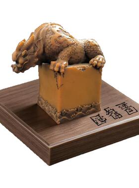 仿古貔貅秦始皇传国玉玺印章摆件