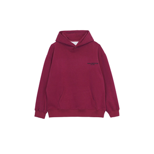 Hualun春秋季重磅连帽卫衣男装红色cityboy套装帽衫休闲运动一套