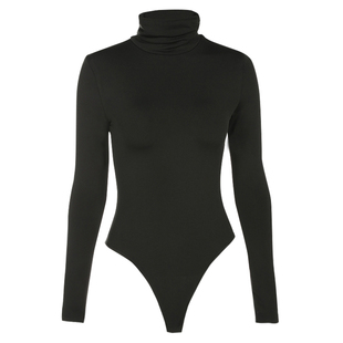 秋冬内搭长袖打底T恤女 欧美修身弹力连体衣Long Sleeve bodysuit