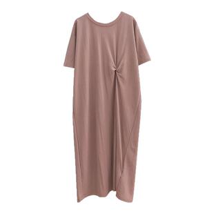 懒人裙~孕妇装夏季铜氨丝连衣裙过膝大码宽松薄款孕期长款T恤裙子