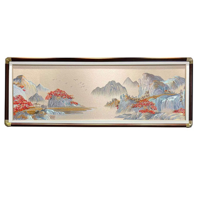 千里江山刺绣挂画山水苏绣织锦绣