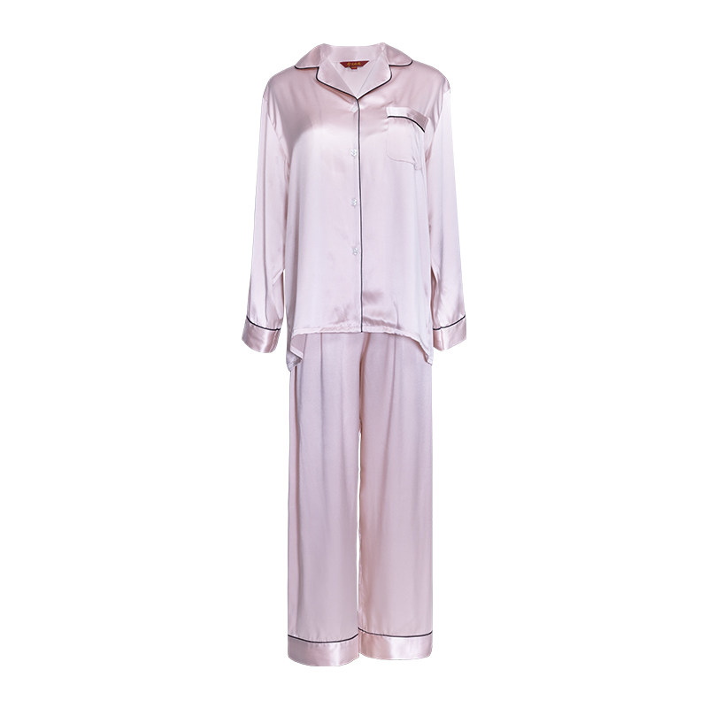SILKUEEN/蚕花娘娘男女真丝睡衣两件套桑蚕丝家居服套装丝享
