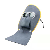 加长护脖电焊面罩牛皮防烤