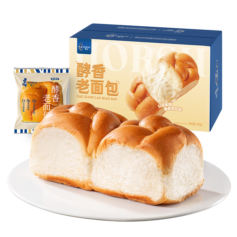 【K姐推荐】豪士酵香老面包手撕软面包早餐整箱营养零食