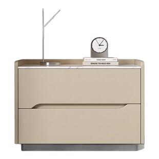 素柏实木床头柜卧室家用2026新款窄柜现代收纳柜床边柜轻奢高级感