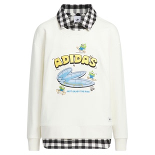 大童迪士尼玩具总动员三眼仔联名假两件卫衣adidas阿迪达斯三叶草