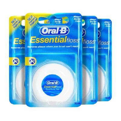 OralB欧乐B微蜡牙线50m×4盒