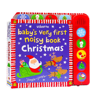 Usborne宝宝的首本发声书圣诞节Baby's Very First Noisy Book Christmas 英文原版绘本 闹闹触摸发声书 聆听各种声音低幼启蒙