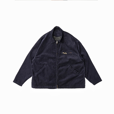 复古宽松灯芯绒哈灵顿夹克