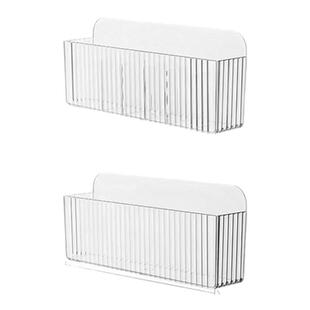 药品收纳盒柜门壁挂式免打孔透明多格家用常备急救药品置物箱