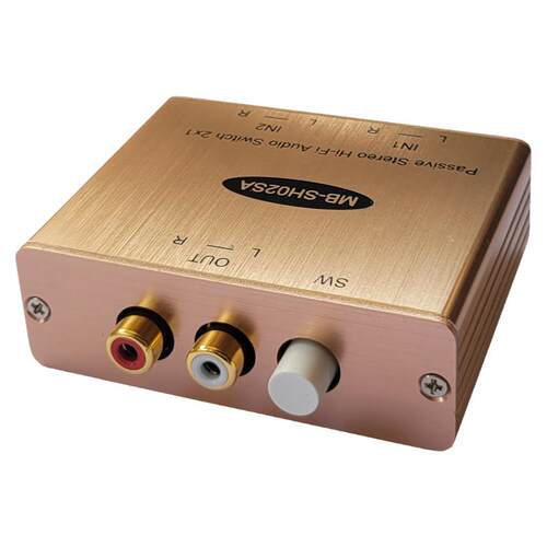 二进一出切换器发烧级无损HIFI2进1出音频转换器RCA两进一出双向