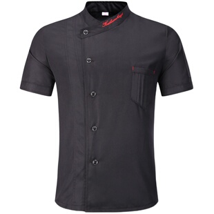 酒店厨房后厨长短袖女套装薄款食堂厨师服夏季蛋糕店烘焙师工作服