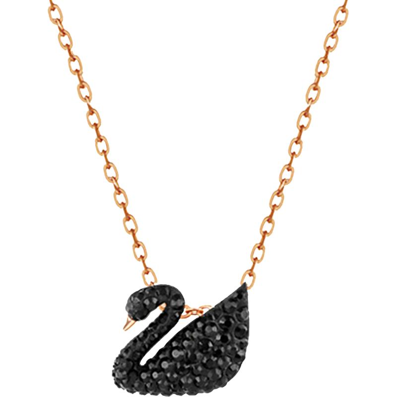 【自营】Swarovski施华洛世奇经典黑天鹅吊坠项链锁骨链节日礼物