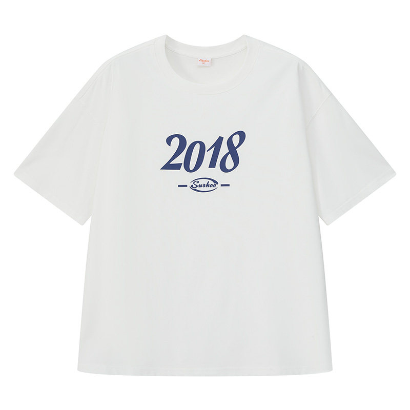 【所有姐姐的衣橱直播间】尚乎SURHOO宽松2018纯棉短袖T恤+拳击裤
