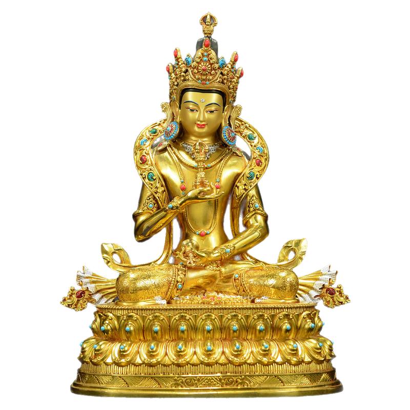 欧斯特精工铜《金刚萨埵》全鎏金工艺《金刚萨垛》铜佛像摆件