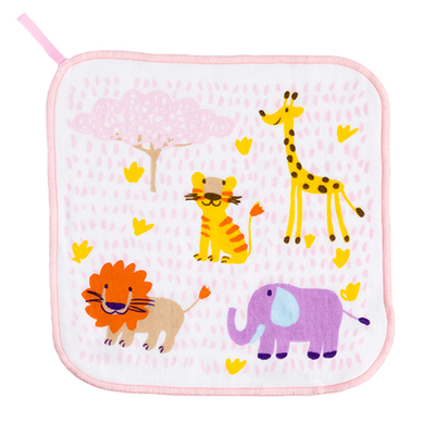 美术馆动物欢乐卡通图案方巾