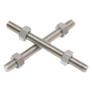 304不锈钢牙条丝杆全螺纹螺杆螺母套装组合螺柱牙棒螺丝16-200mm