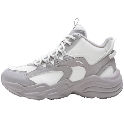 安踏加绒棉鞋高帮休闲鞋女鞋