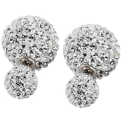 高级感925纯银满钻轻奢水钻耳钉