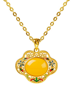 宫里上新天然正品蜜蜡吊坠