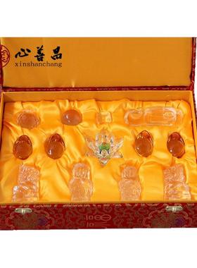 心善昌人造水晶随葬品元宝套装