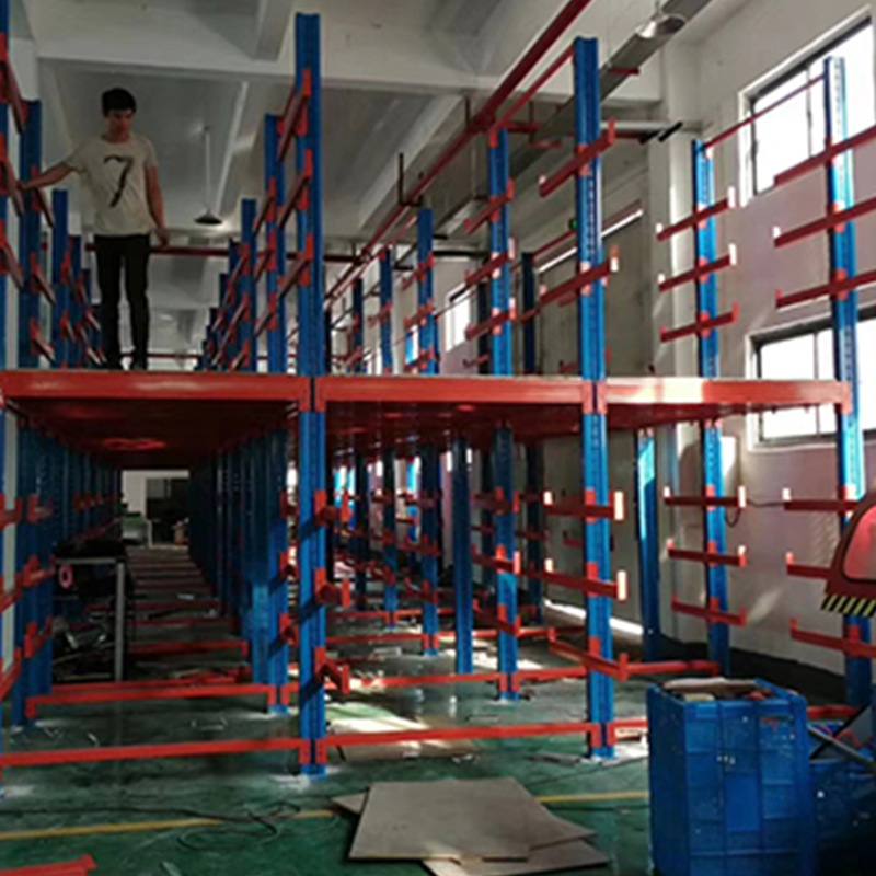 悬臂式阁楼货架供应 仓储横梁可拆装组装式仓储架子悬臂阁楼货架