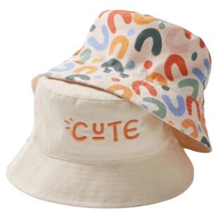 婴儿帽子渔夫帽双面戴宝宝夏季薄款遮阳帽儿童防晒帽大帽檐出游