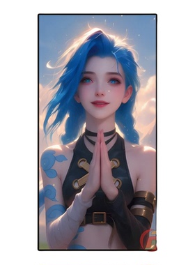 暴走萝莉金克丝挂画LOL电竞房英雄联盟网吧宿舍卧室游戏装饰画