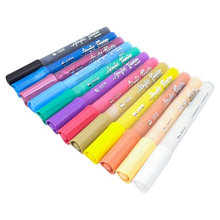 STA斯塔丙烯马克笔1000C儿童不透色防水手绘diy美术专用套装手绘涂鸦笔丙烯颜料笔鞋子衣服手机壳单支