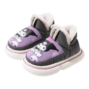 库洛米儿童包跟棉拖鞋冬季23新款女童室内保暖三丽鸥增高拖鞋户外