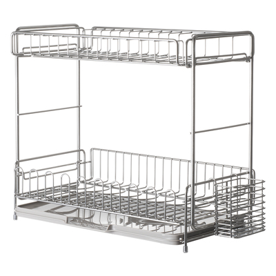 懒角落不锈钢碗碟沥水架