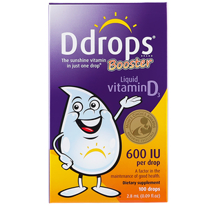Ddrops维生素D3 一岁宝宝d3 VD补钙滴剂2.8ml儿童维生素D600iu