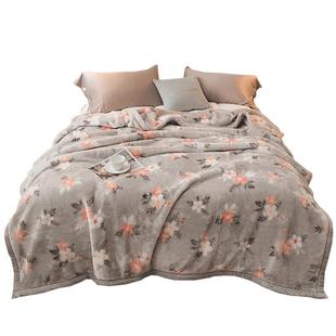 恒源祥拉舍尔毛毯冬季加厚加绒毛毯双层保暖单人盖毯铺床沙发毯子