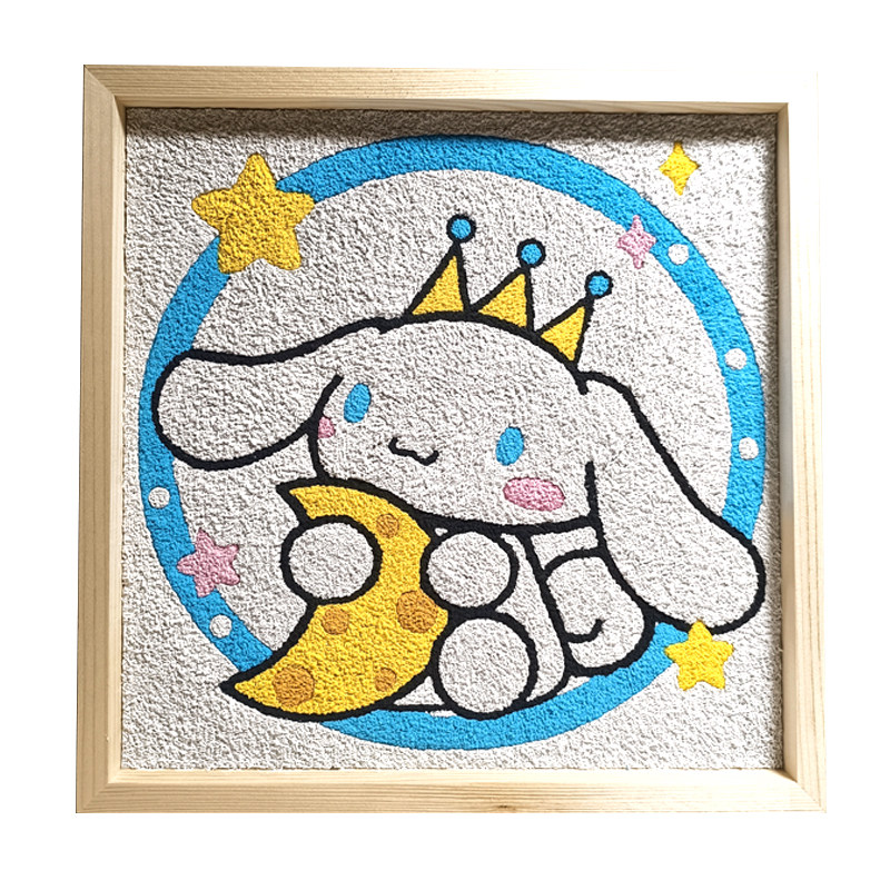 原木画框纸浆画纸浆手作卡通风格